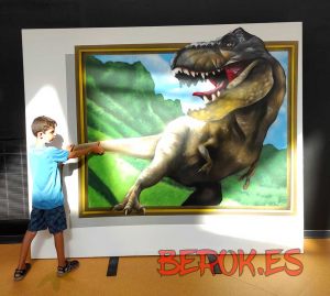 Anamorfosis Dinosaurio 3d Mural 300x100000